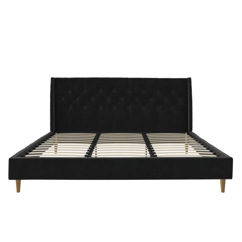 Novogratz Her Majesty Velvet King Platform Bed Wayfair